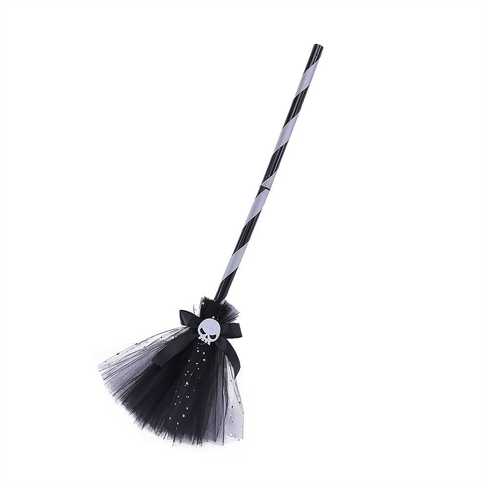 3D Halloween Broom Ornaments Cartoon Witch Dress Up Ornaments Festival Atmosphere