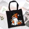 Halloween Printed Shoulder Bag Female Large Capacity Student Canvas Bag Tutoring Shopping Bag