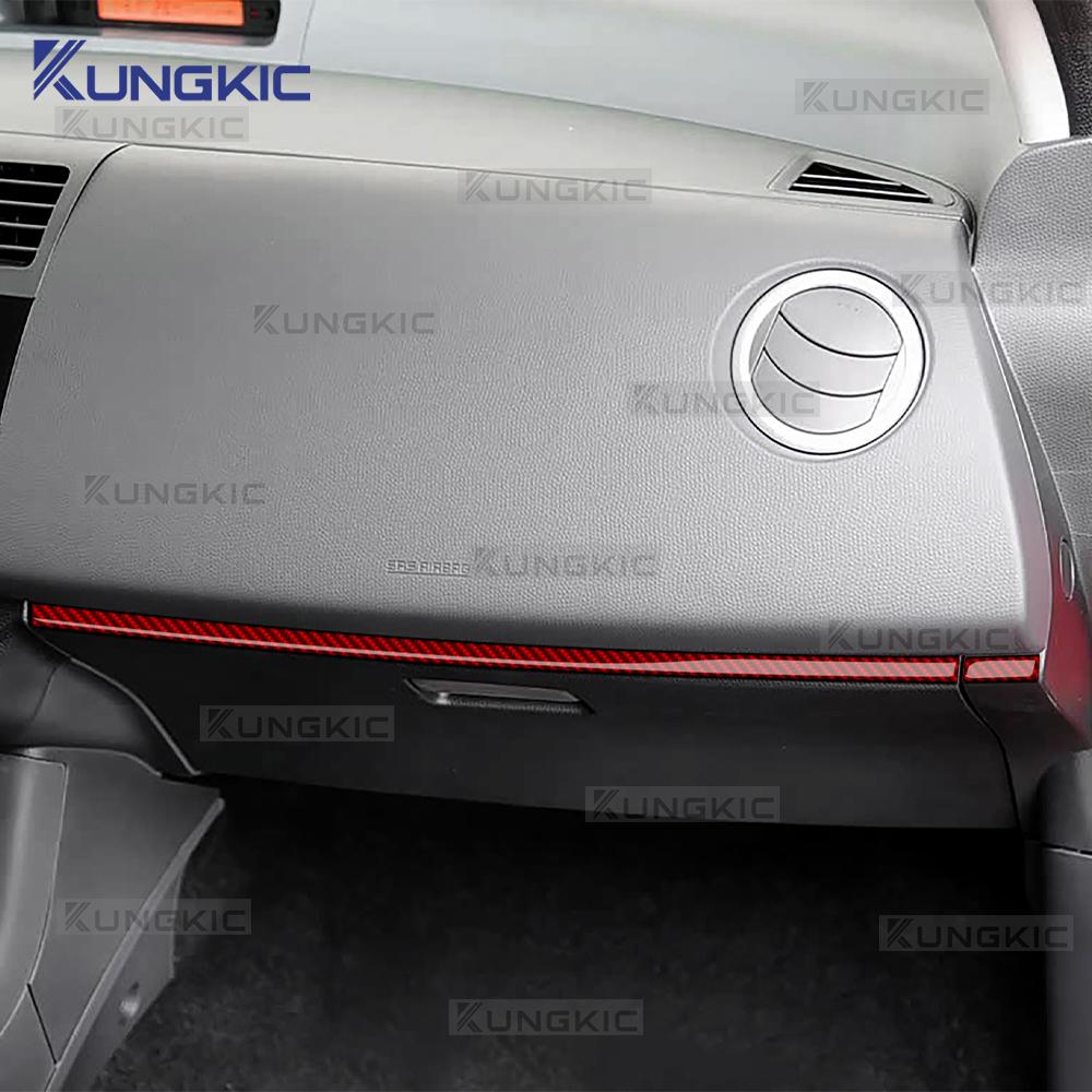 Real Soft Carbon Fiber Sticker For Suzuki Swift ZC31S/ZC32S 2005 2006 2007 2008 2009 2010 Car Center Console Passenger Trim