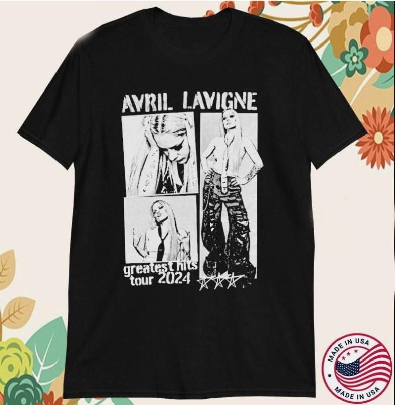 Avril Lavigne Greatest Hits Tour 2024 T-shirt size S-5XL Unisex T-Shirt