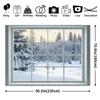 1 piece of comfortable winter wonderland photography backdrop covered with snow made of durable polyester fiberZL