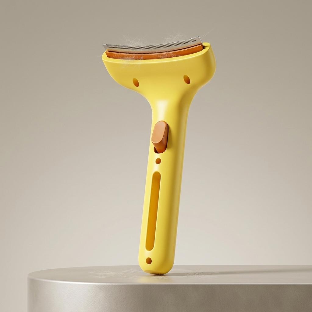 Pet Deshedding Thinning Comb for Cats and Dogs with Anti-Slip Handle and Smooth Teeth