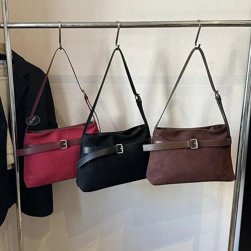 Большая вместимость, простые повседневные сумки через плечо из искусственной замши, новые осенние и зимние стили, женские сумки через плечо