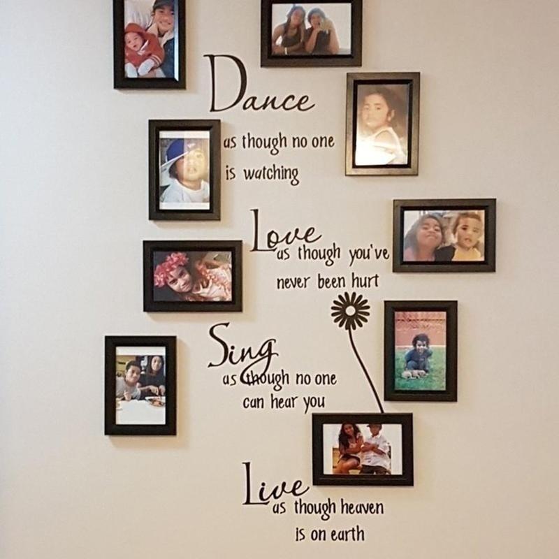 Танец, как будто никто не смотрит Любовь Цитата Наклейки на стены Съемные наклейки на стену из ПВХ Домашний декор Кровать