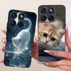 Для Motorola Edge 70 / Moto X70 Air Задняя крышка для Moto Edge70 X 70Air Чехол ТПУ Мягкий силикон Милый Кот Напечатанный Чехол для телефона