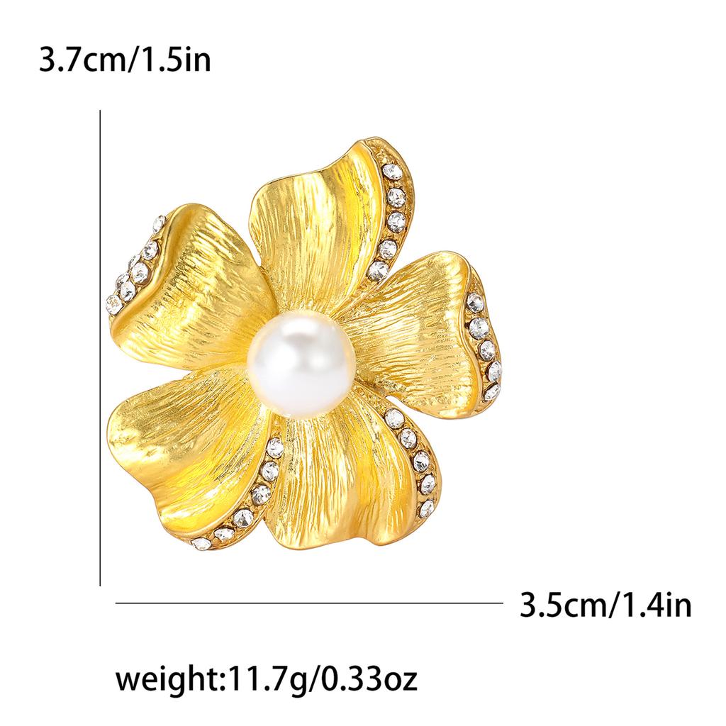 Модная универсальная брошь-цветок из эмали из сплава, простая булавка для женского костюма в стиле ретро, украшение на корсаж