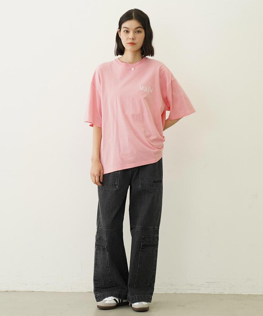 Milkfed Casual PRETZEL WIDE TEE In Pink Women's S/S