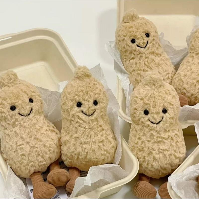 Accompanying Amuseable Peanut Pendant Plush Nut Doll Kawaii Lovely Children Toy Soft Gift Kids