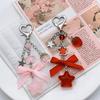 Fashionable Strawberry Keychain Star Purse Pendant Sweet Bowknot Key Ring Exquisite Backpack Decoration Accessories Gifts