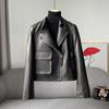 Spring and Autumn New Genuine Leather Jacket Women's Short Sheepskin Women's V-neck Slim Motorcycle Leather Jacket