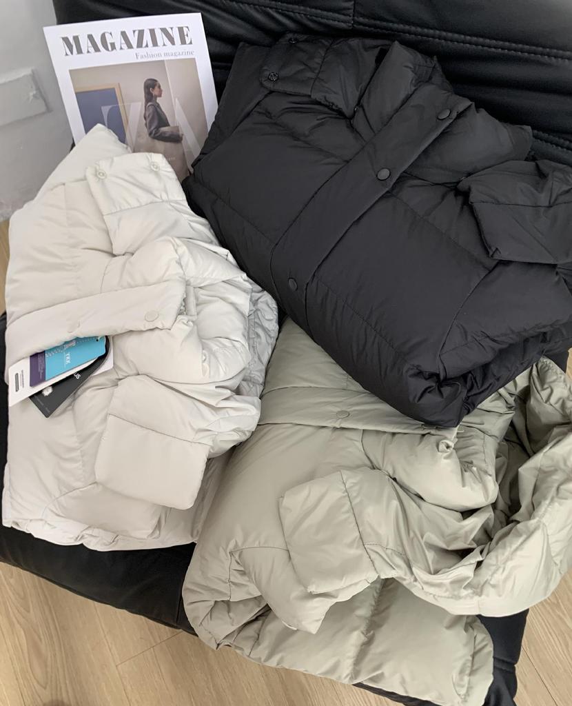 2025 Women's Petite White Duck Down Jacket - Simple, Fashionable, Hot-Selling Lu Style - Warm, Thickened Coat