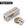 Сверхсильный неодимовый магнит N35 NdfeB Постоянный магнит imanes Блок с отверстиями Мощный магнит Магнит на холодильник 20x10x3-4