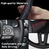 AAALV1 for Honda Accord Euro 2008-2012 Acura TSX Wagon 2009-2014 Hand Stitched black Genuine Leather suede car Steering Wheel Cover