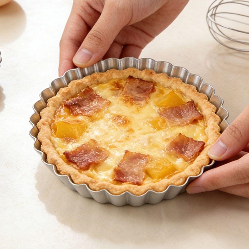 Flower Shape Egg Tart Molds Edge-patterned Pie Plate Mould Pizza Baking Pan Pastry Making