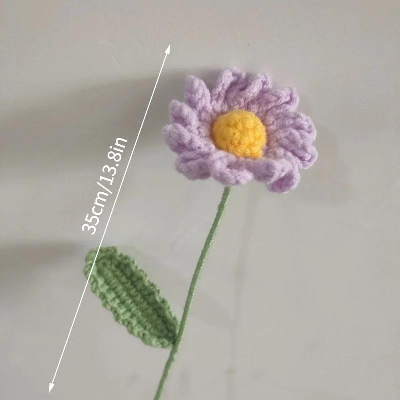 Sunflowers Crochet Flowers Girasol Flower Bouquet Ins Graduation Hand-Knitted Bouquet New Year Gifts Wedding Room Decor