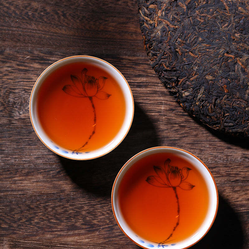 357g Yunnan Ripe Pu-erh Tea Cake Bada Mountain Puerh Cooked Tea Pu'er Black Tea