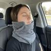 Breathable Fabric Neck Support Pillow Lightweight Foldable Neck Pillow  Long Distance Trip