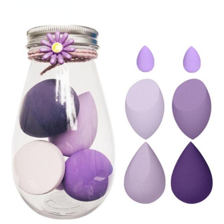 4/5/6 шт. набор спонжей для макияжа, косметические пуховки для тонального крема, пудры, консилера, блендер для макияжа с коробкой, серия цветов