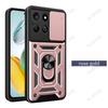 Funda for Honor 200 Smart Case Slide Camera Lens Ring Stand Holder Shockproof Phone Cover for Honor 200 Smart 5G Capa