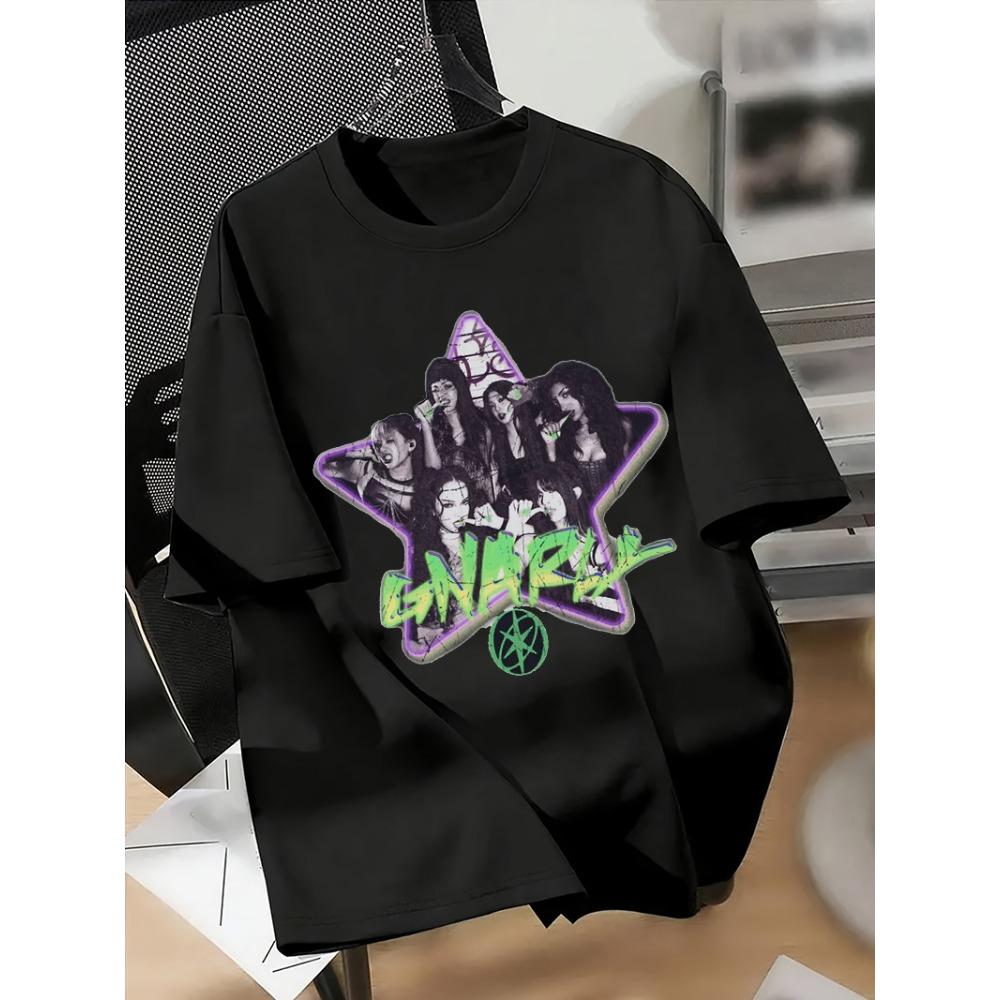 Retro Katseye Beautiful Chaos T-shirt Kpop Tee Gift for Woman Man Fashion Harajuku Kawaii T-shirt Women's Y2K Clothing Tops 2026