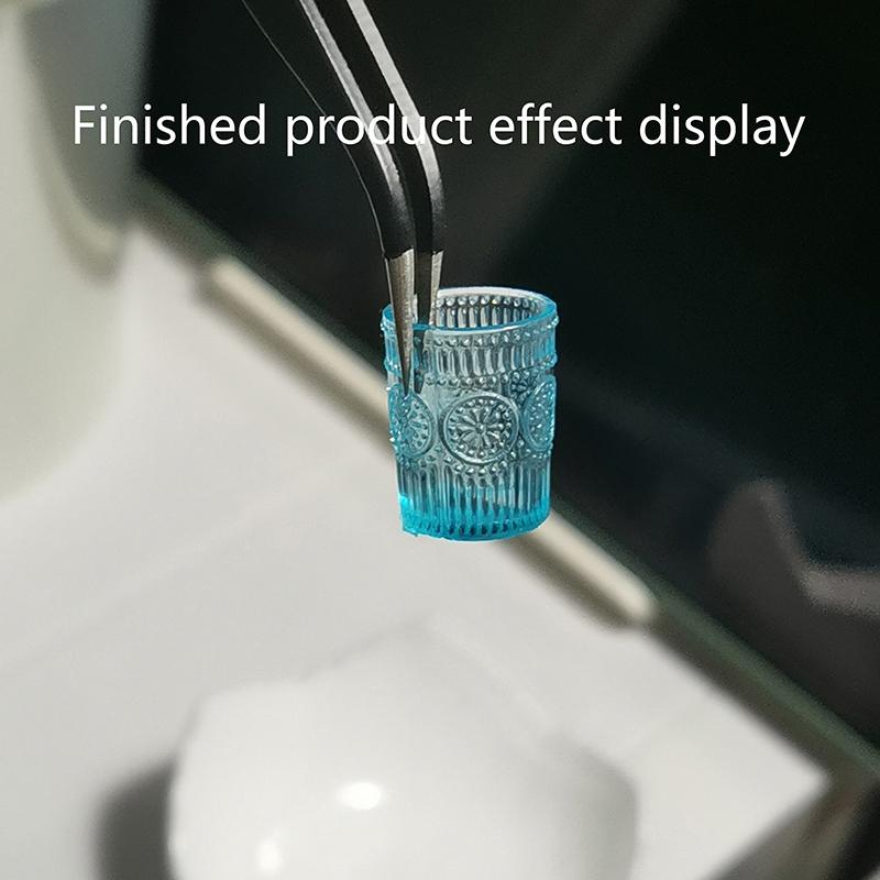 Мини-форма 1:12 миниатюрных стаканчиков для сока в кукольном домике, стаканчик для напитков, силиконовая форма для самостоятельной сборки, аксессуары для кукольного домика с УФ-клеем(Только плесень)