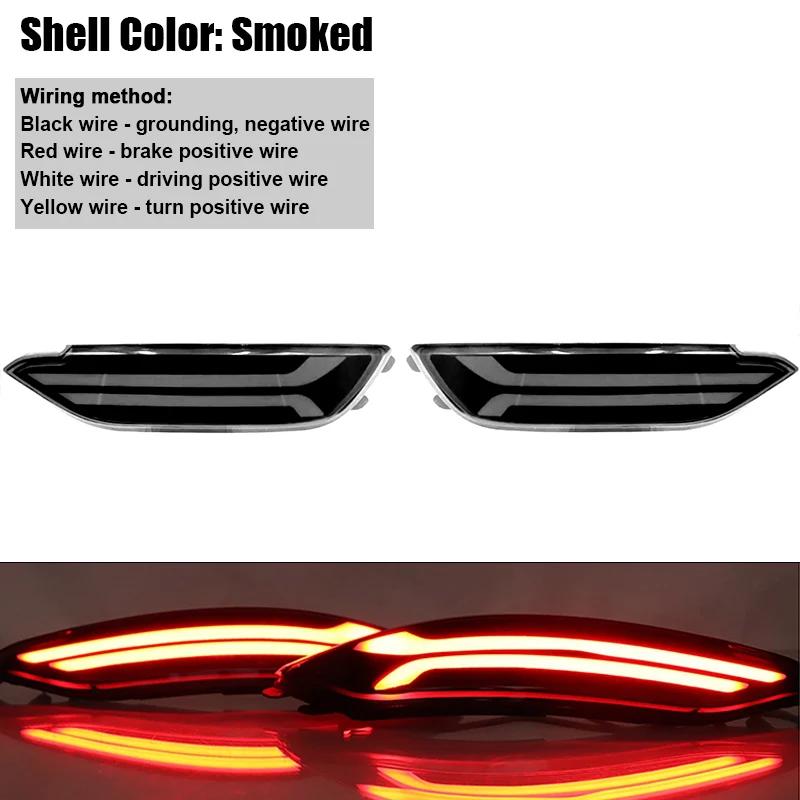 2 шт./пара светодиодных стоп-сигналов, отражатель заднего бампера, подходит для Hyundai Tucson 2015-2018, автомобильные аксессуары, противотуманные фары, светодиодные сигнальные лампы