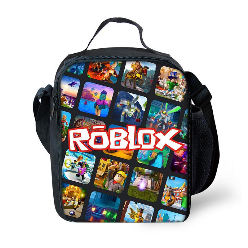 Модная сумка для ланча Roblox для студентов и офисных работников, плечевая сумка из ткани Оксфорд