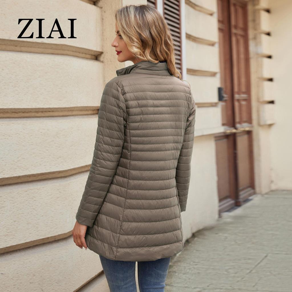 ziai Autumn Winter Women's Jacket Warm Padded Puffer Coat Ultra Light Down Jacket Women Quilted Parka Slim Fit Outerwear DM22