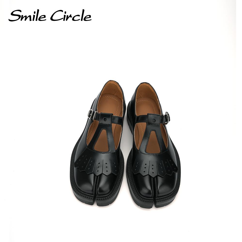 Туфли Мэри Джейн из натуральной кожи для женщин, увеличенная высота, толстая подошва, кожаные туфли, модная удобная повседневная обувь