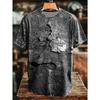 Art Abstract Geometry Retro 3D Printing Sports Fast Dry Breathable T-shirt Beach Holiday Casual Fashion Street Short Sleeve Top