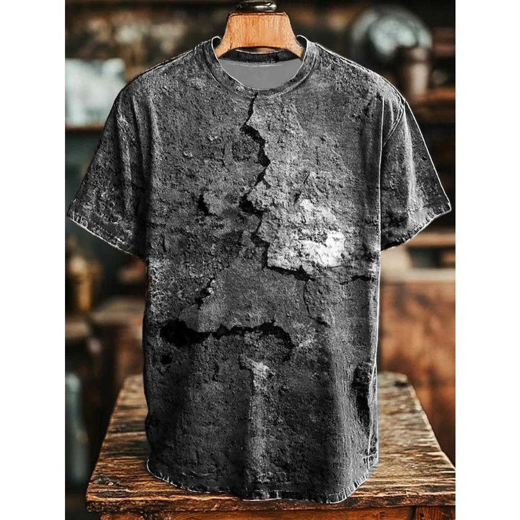 Art Abstract Geometry Retro 3D Printing Sports Fast Dry Breathable T-shirt Beach Holiday Casual Fashion Street Short Sleeve Top