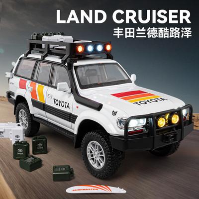 1:24 Toyota Land Cruiser LC80 внедорожник литой сплав модель звук и свет инерционная игрушка декоративные модные украшения для друга подарок