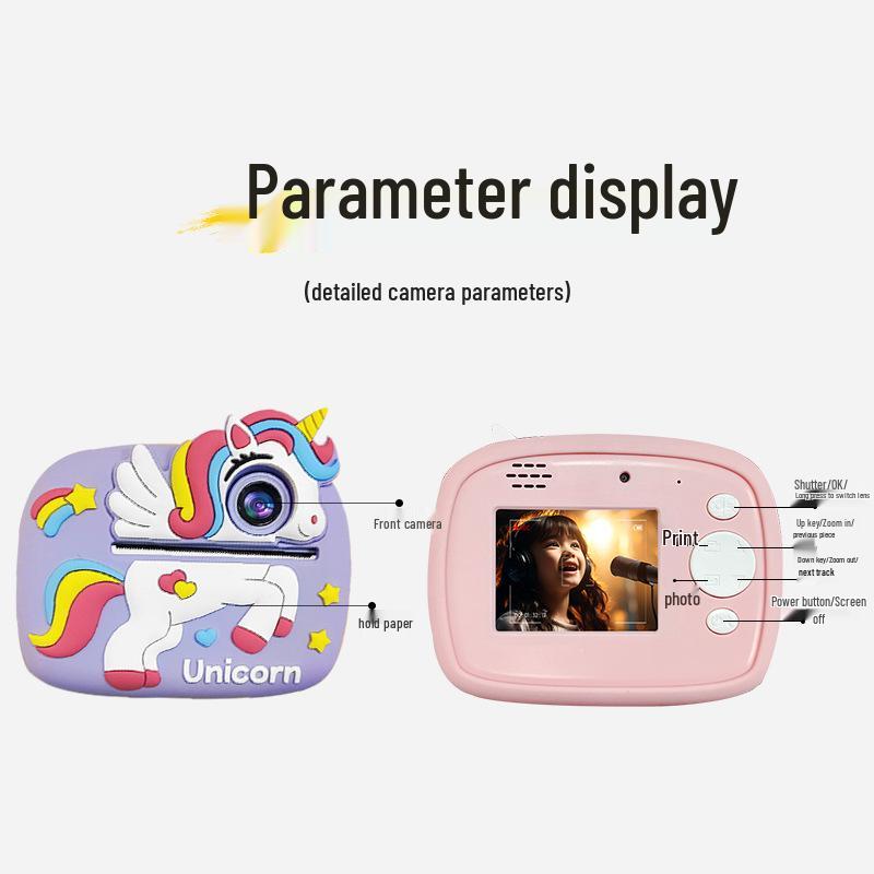 Трансграничная D1 Mini HD Двухобъективная Камера моментальной печати для детей