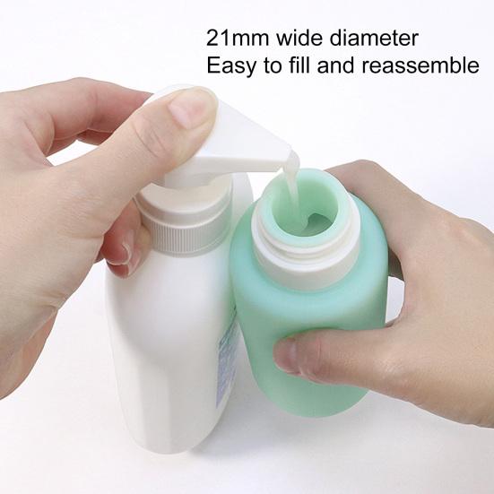Yousheng 200ml Dispensing Bottle Large Capacity Good Sealing Leak-proof Portable Silicone Travel Shampoo Body Wash Refillable Bottle Woman Supply
