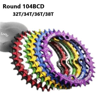 104BCD круглая узкая широкая звездочка MTB горный велосипед 104BCD 32T 34T 36T 38T шатуны зубчатая пластина Запчасти 104 BCD