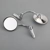 Chrome Round Rearview Mirrors Bar End Mirror for Motorcycle Chopper Cafe Racer