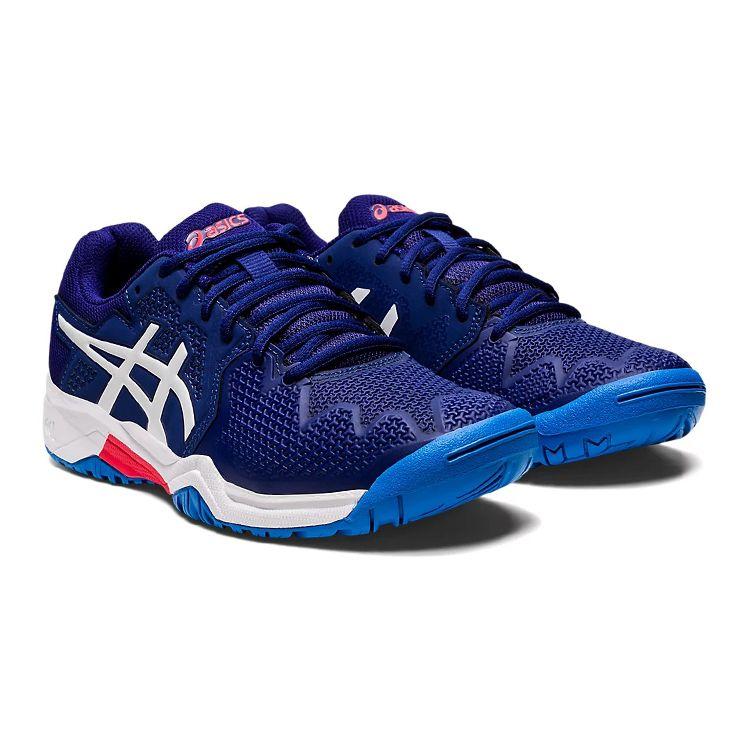Asics Детские кроссовки Gel Разрешение 8 GS Dive Blue Белые 1044A018-405