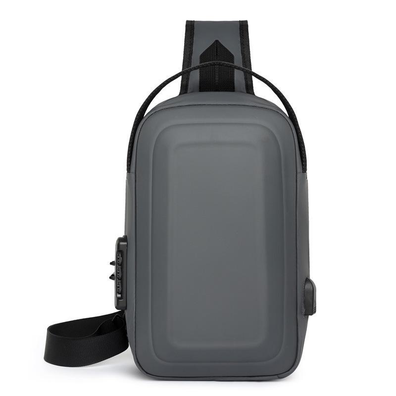 Men's Multifunctional Shoulder Bag with Password Lock - Anti-Theft Cycling Sports Messenger and Business Chest Bag