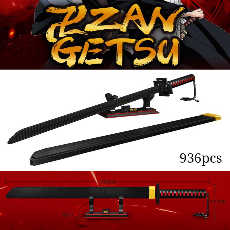 Demon Slayer Onemoc Piece Katana Luminous Sword Building Blocks Diy Model Educational Toy Assembly Weapon Toy Brick For Children