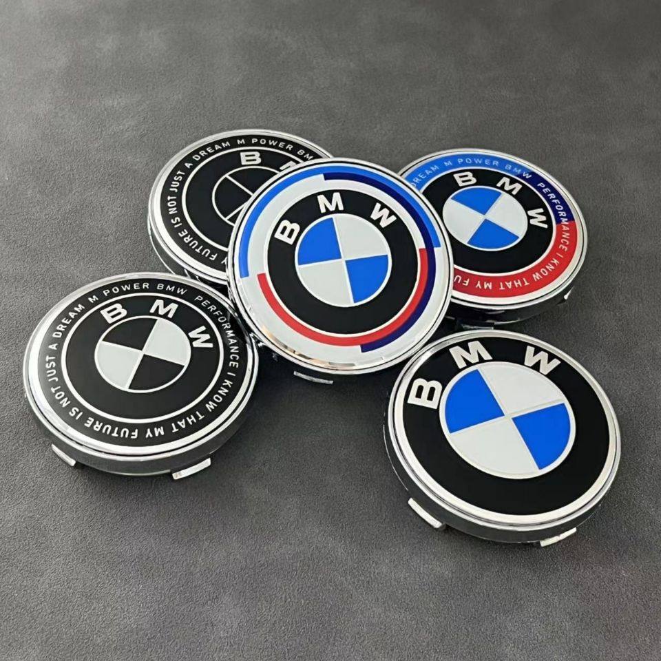 BMW 7Pcs Badge Logo 3D Wheel Center Cap Set Fit E36 E46 E53 E90 E60 E93 E87 G01 G20 X3 X5 X6 X7 F30 F20 Auto Accessories
