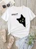 Women's Polyester 100% Short-Sleeved Round-Neck Top European American Animal Print Aesthetic Casual Top for Women Summer