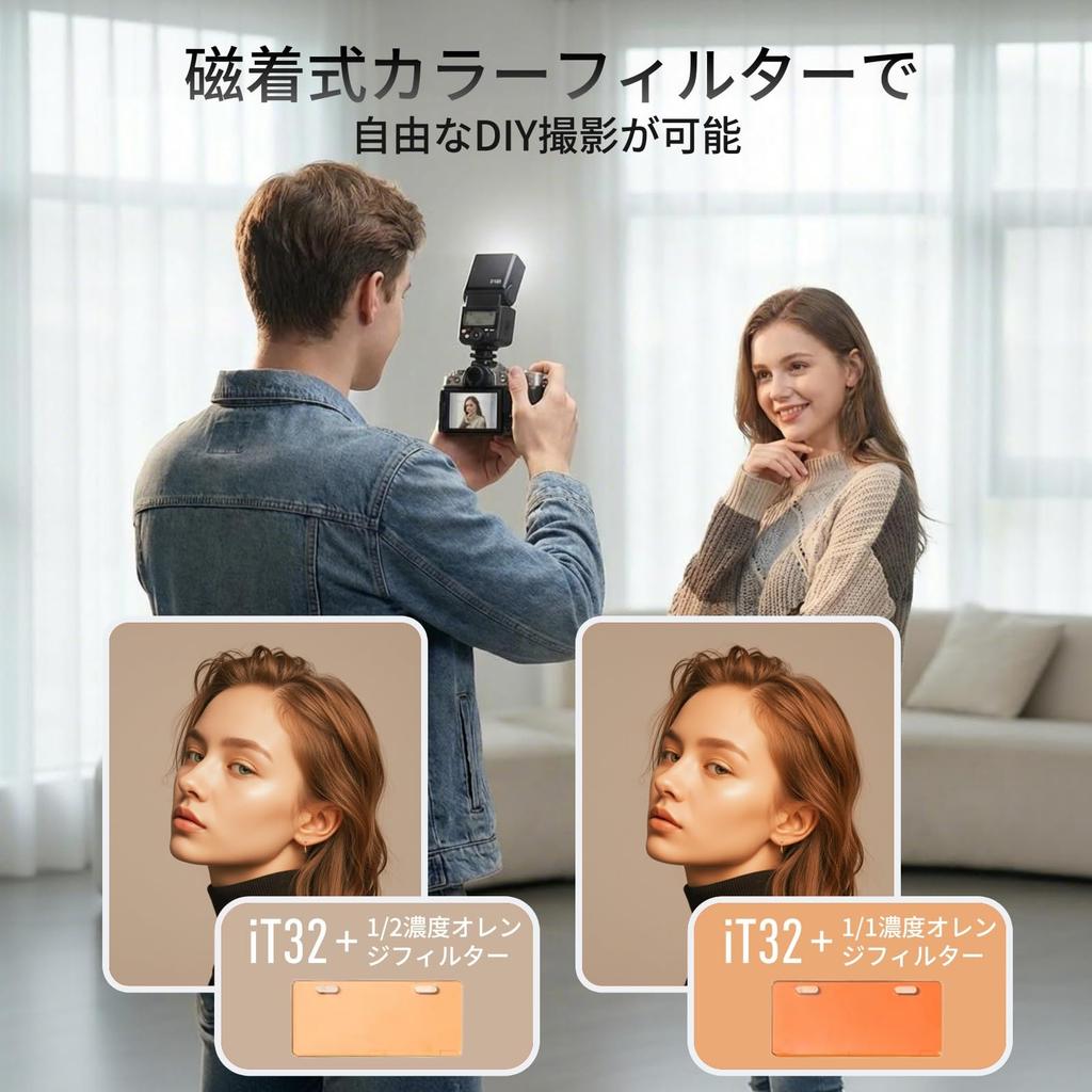 Godox iT32 TTL Camera Flash for Sony Magnetic and 510 Full Recycle X5S, 2.4G Wireless, Mount, On-Camera Off-Camera Modes, 160g, Approx. Flashes,