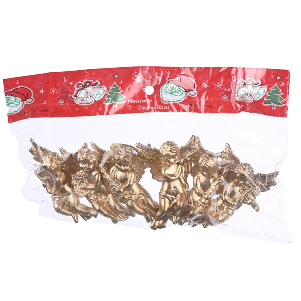 Christmas Decorations: Gold And Angel Pendants Creative Little Angel Doll Tree Ornaments