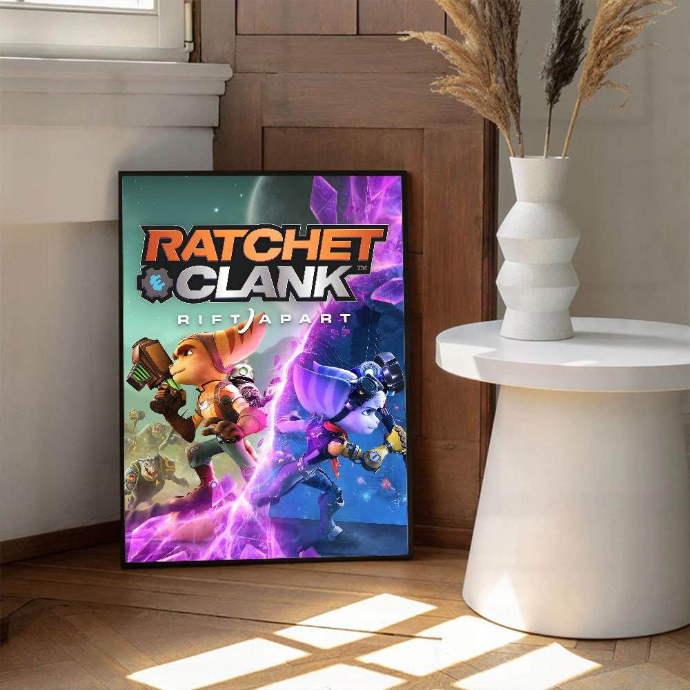 R-Ratchet and Clank Game Classic Vintage Posters Vintage Room Home Bar Cafe Decor Nordic Home Decor