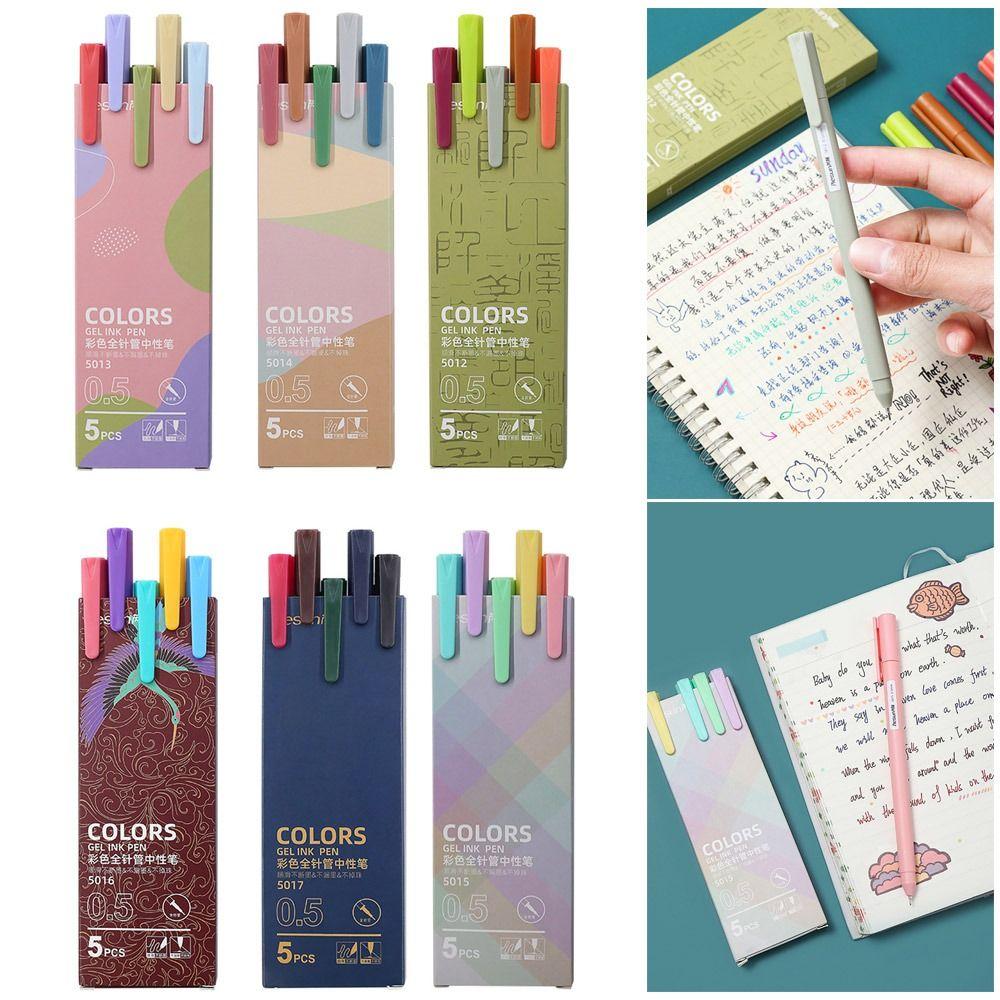 Scrapbooking Supplies Student Stationary Macaron Color Pens Writing Tools Morandi Gel Pen Pens Set
