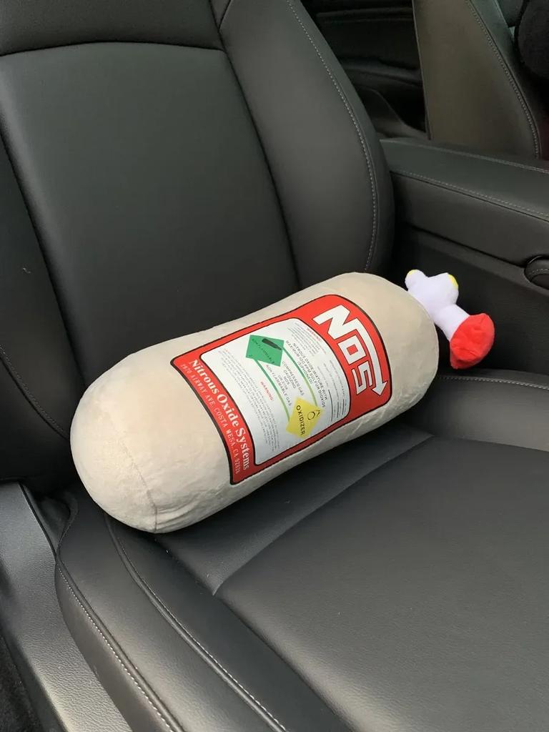 NOS бутылка закиси азота, новые плюшевые игрушки, подушка, мягкая турбо-подушка JDM, подарки, декор автомобиля, подголовник, спинка сиденья, шея
