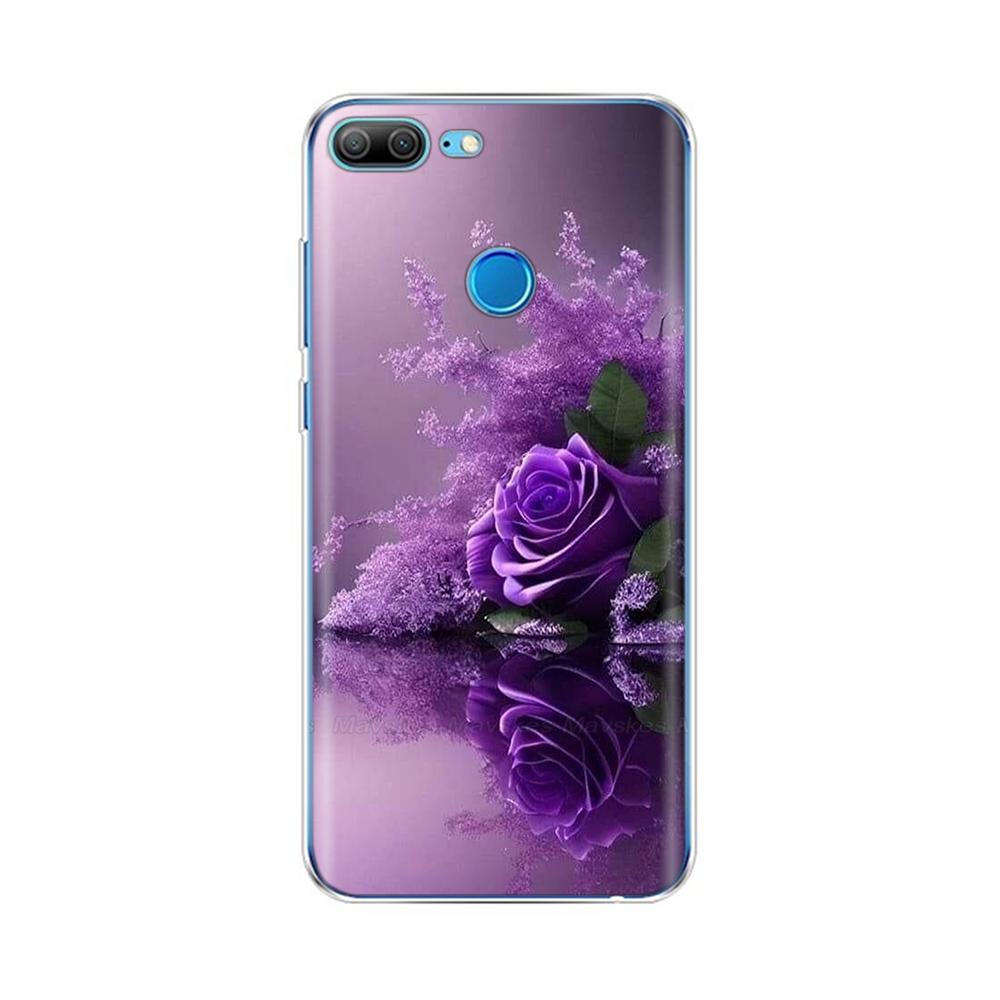 Чехол для телефона Honor 9 Lite Задняя крышка для Huawei Honor 9 Lite Чехлы Прозрачный Силикон ТПУ Защитные Кошки Цветочный принт Чехлы