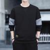 Hoodies with Round Neck Men's Round Neck Sweater Spring and Autumn Loose On Clothes Casual Bottoming Shirt Sports Sweater Men