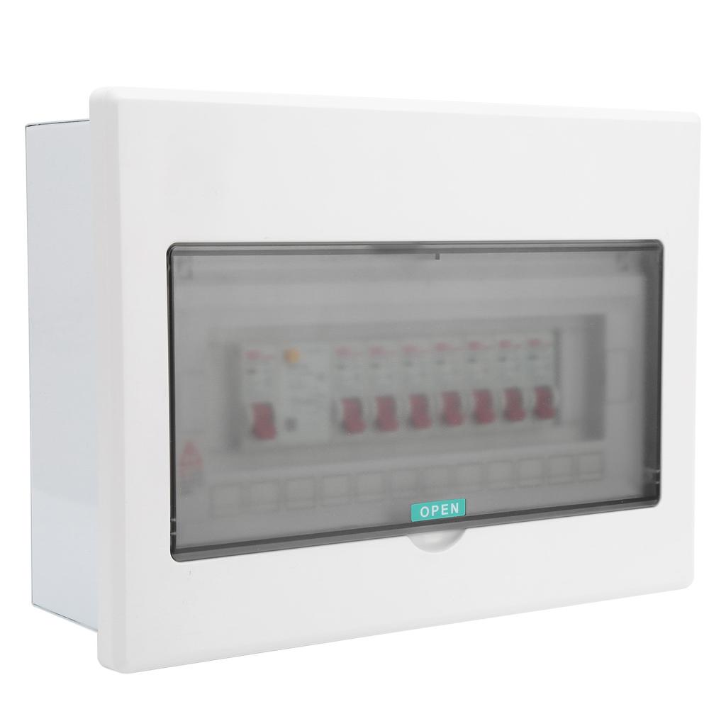 Electric Lighting Distribution Box 7-Way Plastic with 1P Leak  Switch 63A