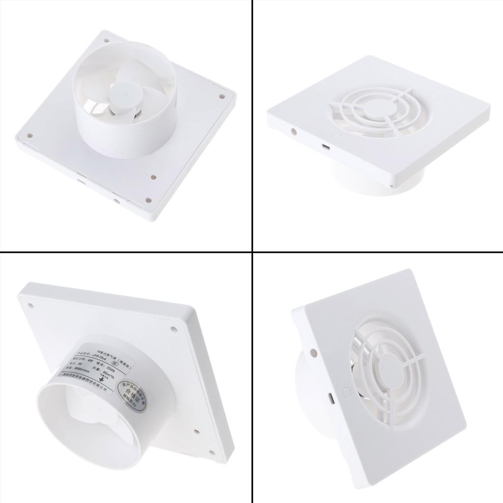 Всасывающий вытяжной вентилятор 4 Вт Мини-канальный вентилятор 3'' 75 мм 3 скорости Регулируемый вытяжной вентилятор для ванной комнаты